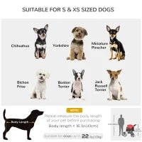 Passeggino per Cani e atti con 3 Ruote, Pieghevole, Oxford, 109.5 x 54.5 x 106.5 cm, Rosso e Nero