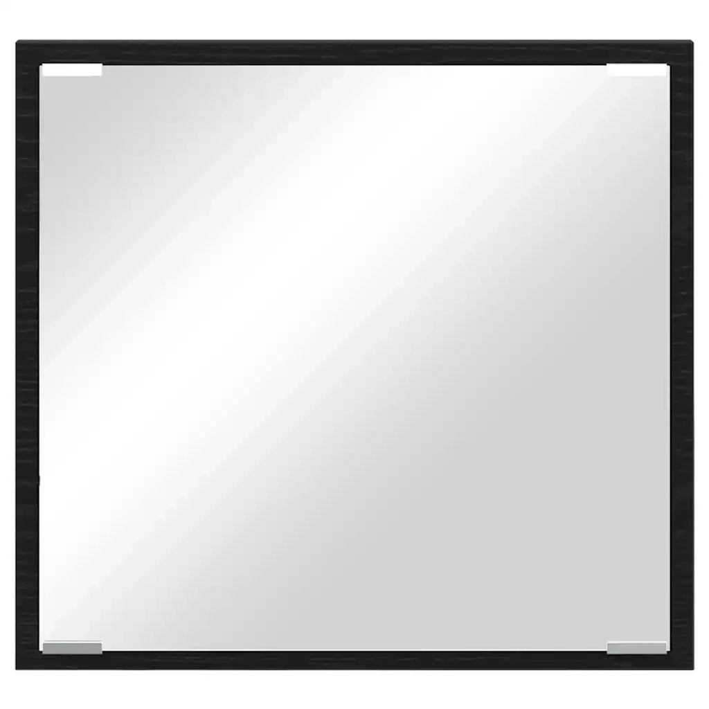 Specchio da bagno LED con specchio Rovere Nero 40 x 37 x 8.5 cm 875413