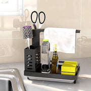Organizzatore per cucina e bagno - Raccoglitore multifunzionale con scarico e fondo antiscivolo