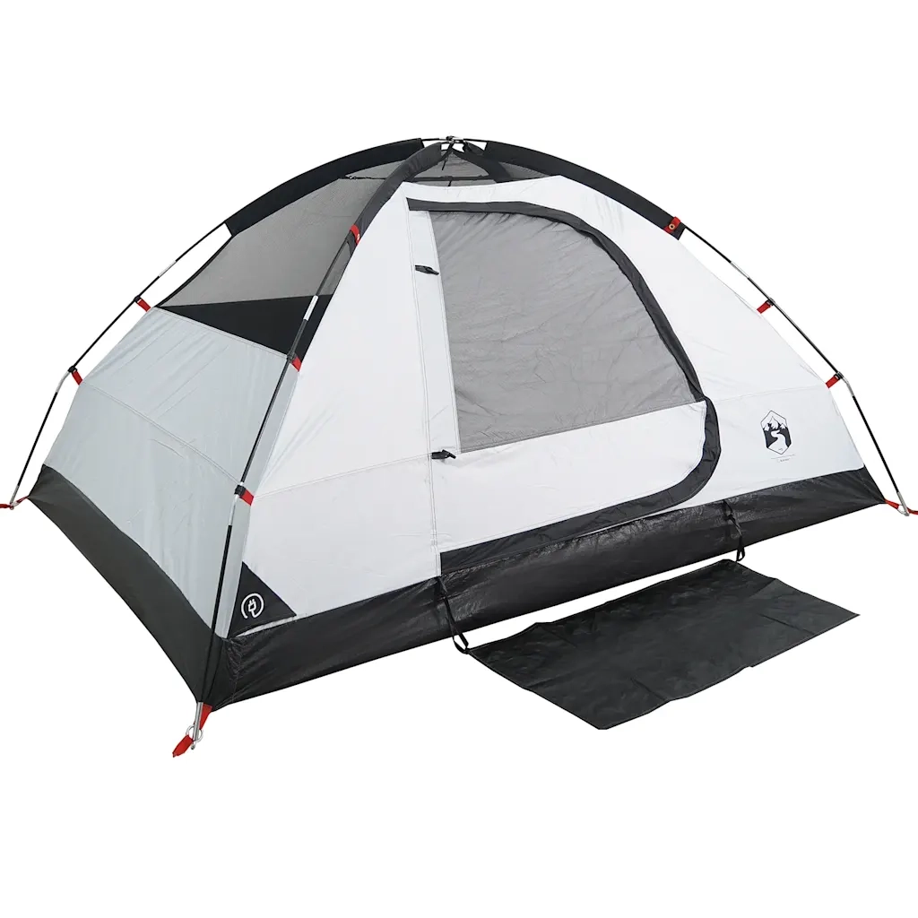 Tenda Familiare a Cupola 6 Persone Bianca Tessuto Impermeabile 94784