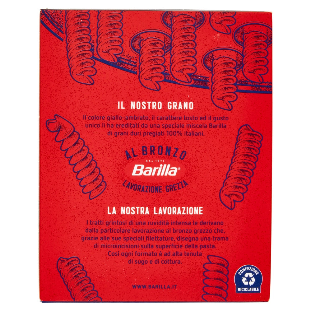 Barilla fusilli pasta trafilata al bronzo confezione da 400 grammi