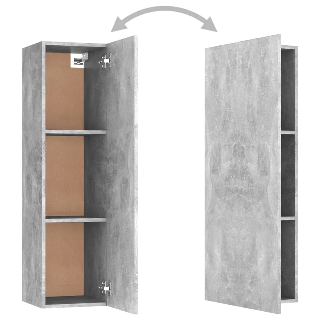 Set di mobili da 3 pezzi tra cui armadio credenza mobile TV televisore per soggiorno camera da letto salotto legno ingegnerizzato grigio 02_0024510