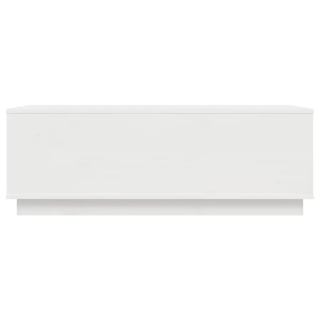 Tavolino da Salotto Bianco 100x50x35 cm Legno Massello di Pino 813421