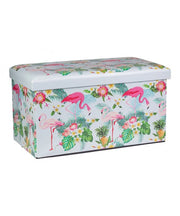 Set di 4 CASSAPANCHE PIEGHEVOLE PU FLAMINGO