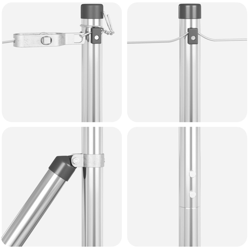 Pali Fencing 7 pcs Ã˜32 mm 170 cm Acciaio zincato