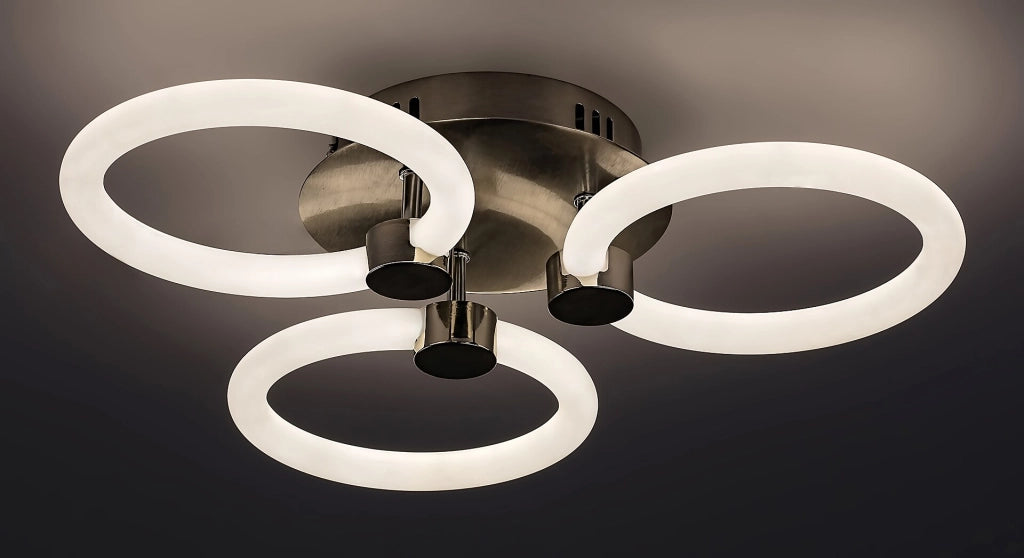 Plafoniera Rabalux Sotiris LED 21W dimmer cromata 41cm