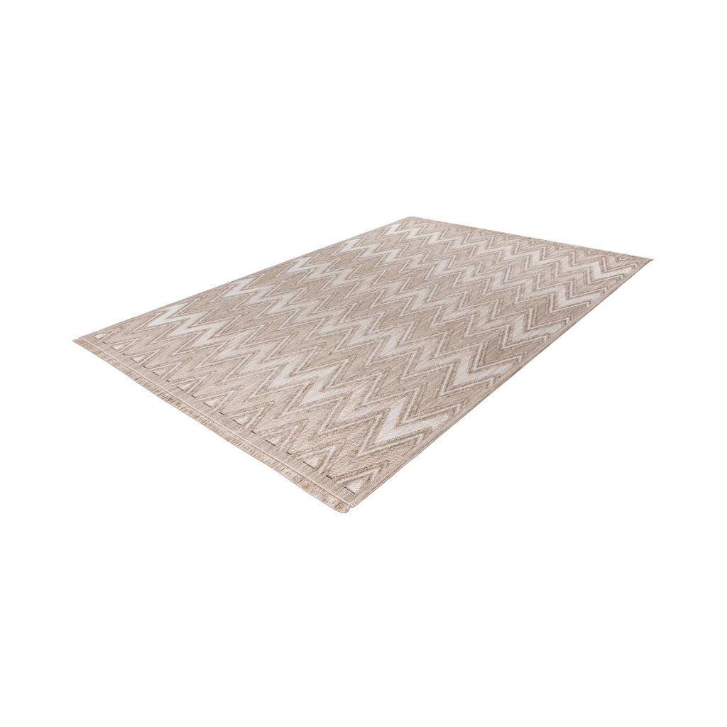 Tappeto Sarai 200 Beige con Motivo Chevron 160x230 cm