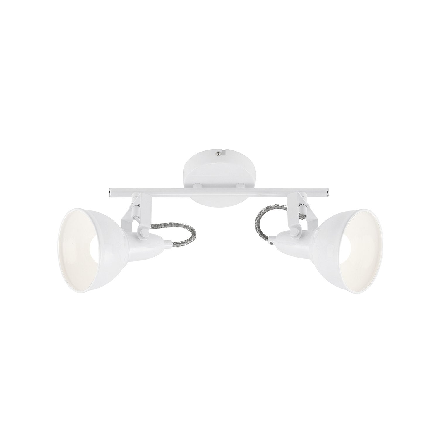 Spot Vintage Soft Metallo Bianco 2 Luci E14 Ip20