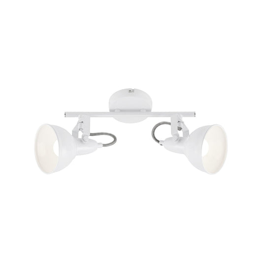 Spot Vintage Soft Metallo Bianco 2 Luci E14 Ip20