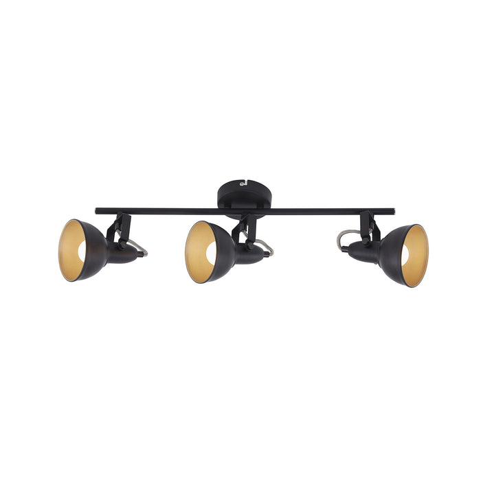 Spot Vintage Soft Metallo Oro 3 Luci E14 Ip20