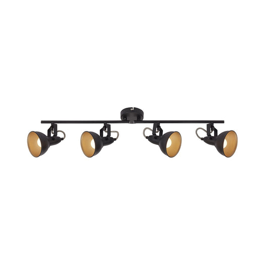 Spot Vintage Soft Metallo Oro 4 Luci E14