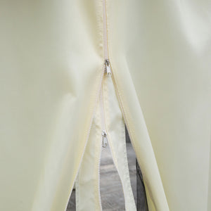 Gazebo da Giardino 4x3 m con Zanzariera e Tende Tetto Doppio e Rivestimento Anti-UV Crema