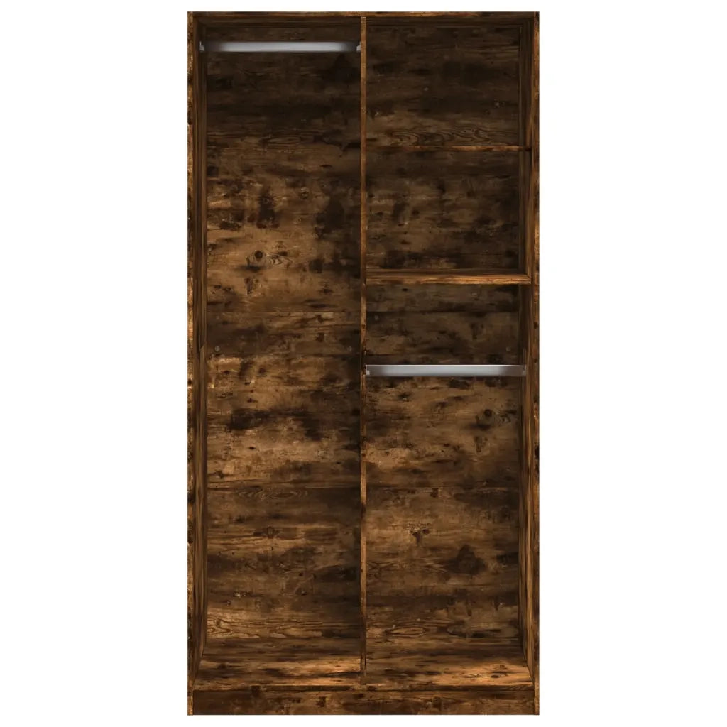 Armadio Rovere Fumo 100x50x200 cm in Legno Multistrato 3307769