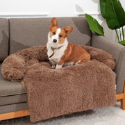 Honden letto protettivo, cuscino per cani lavabile, protezione per divano, coperta per cani impermeabile e antiscivolo con chiusura a zip, letto per cani per divano Regalo per cani e gatti (S, marrone)