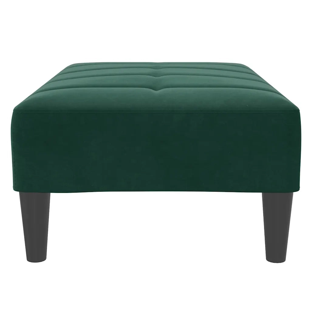 Poggiapiedi Verde Scuro 77x55x31 cm in Velluto 4007386