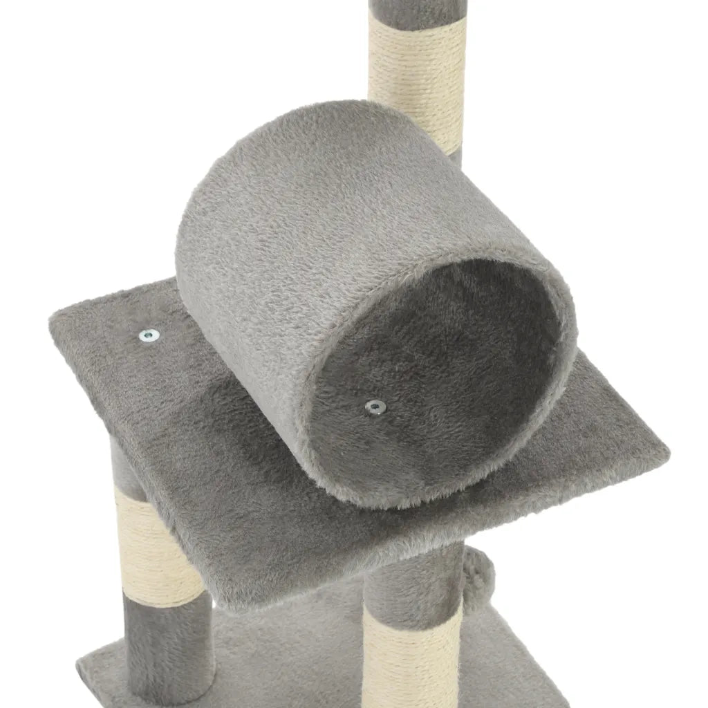 Albero per Gatti con Tiragraffi in Sisal 65 cm Grigio 170596