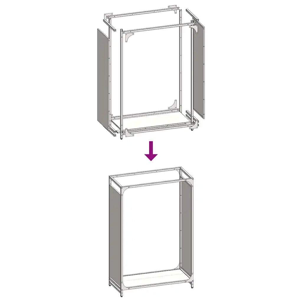 Rastrelliera per Legna da Ardere Bianca 60x28x90 cm CFW6664468