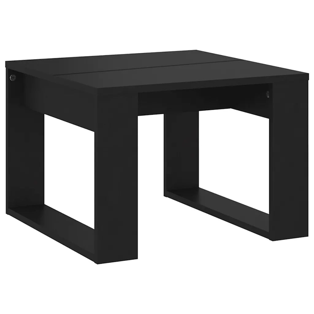 Tavolino di Servizio-Tavolino Consolle-Tavolino da soggiorno Nero 50x50x35 cm in Truciolato