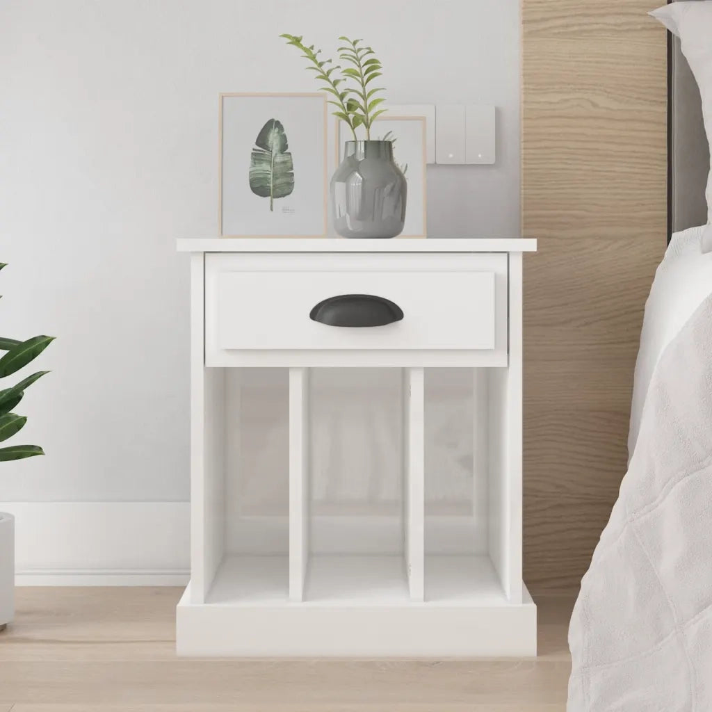 Comodino Bianco Lucido 43x36x50 cmcod mxl 79004
