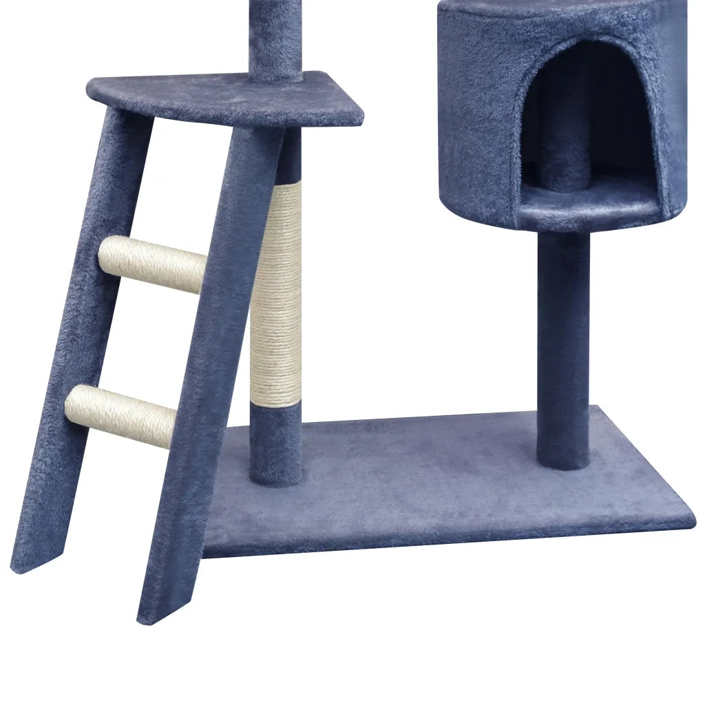 Albero per Gatti con Tiragraffi Sisal 150 cm Blu Scuro CFW9786833