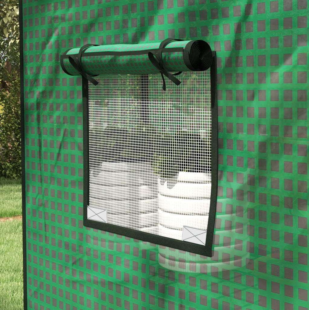 Telo di ricambio per serra 140x73x190 cm con porta e finestre