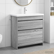 Set di mobili per il bagno Sonoma grigio 81 x 40 x 84,5 cm 3404271