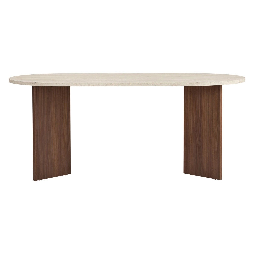 Monterano, Tavolo Fisso 6 Posti, 180x90x75h cm Beige Marmo