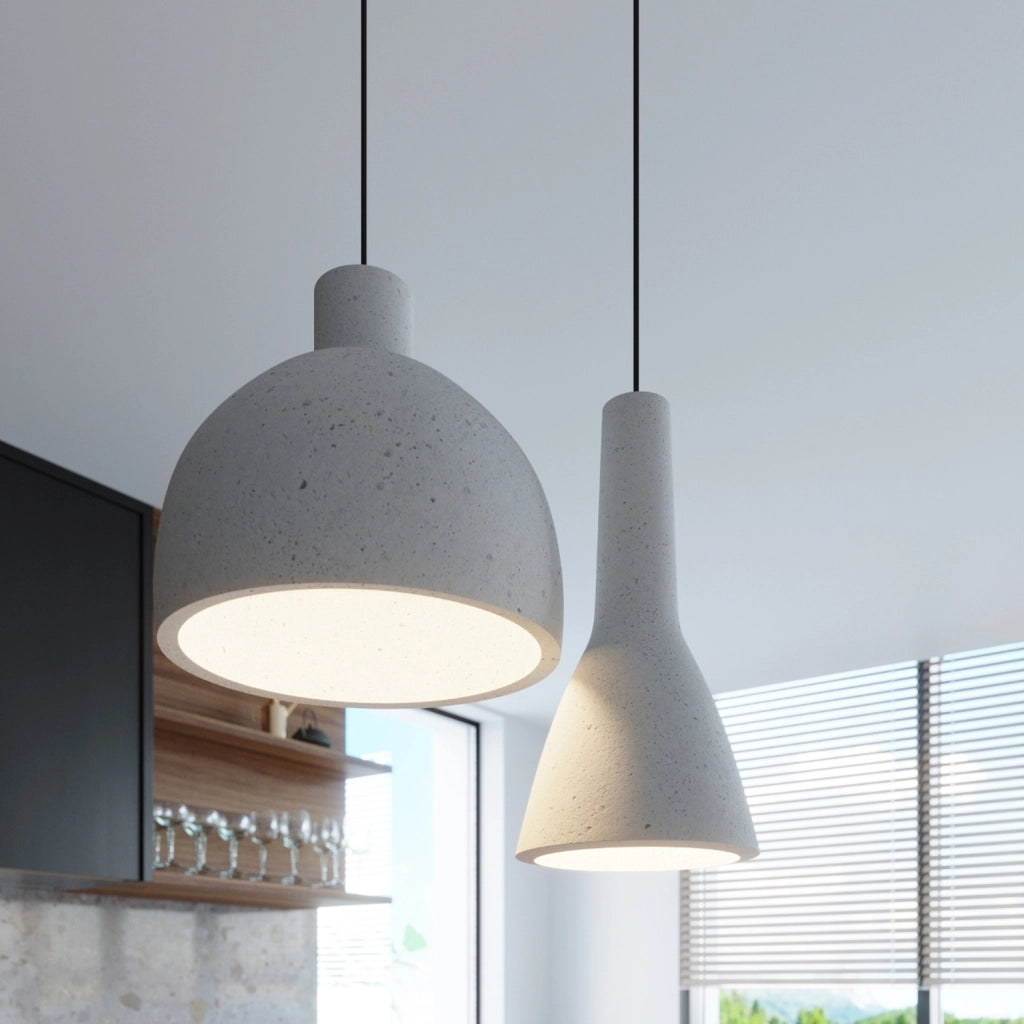 Lampada sospensione in cemento RAVENO Pure Lume E27