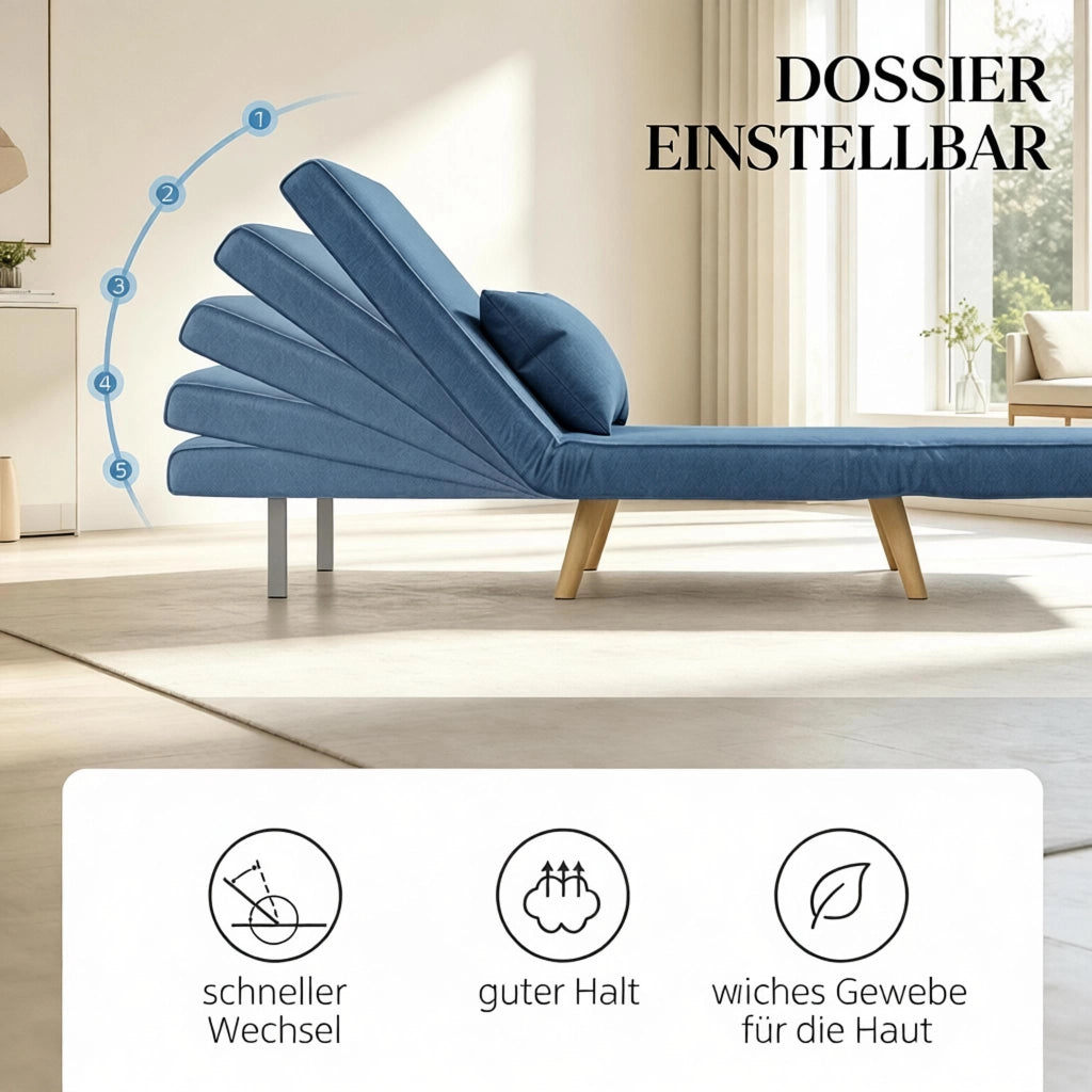 POLTRONA LETTO Convertibile 72x75x85 cm Blu