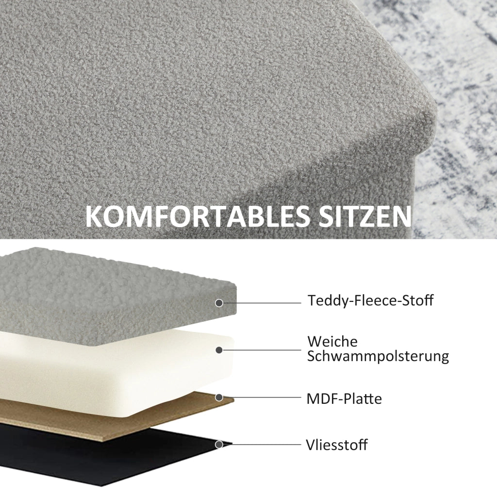 Pouf con contenitore ¨C zephmum ¨C grigio chiaro