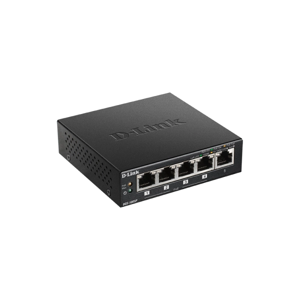 D-LINK DGS-1005P - DESKTOP SWITCH 5 PORTE GIGABIT POE+