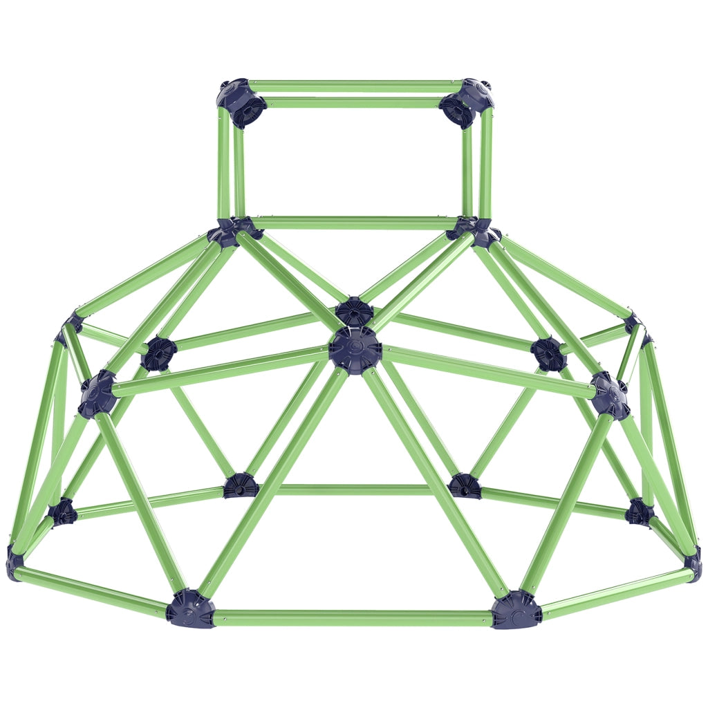 Gioco Arrampicata Bambini 3-8 Anni a Cupola con Bordi Smussati, in PP, 182.5x182.5x119 cm, Verde e Viola