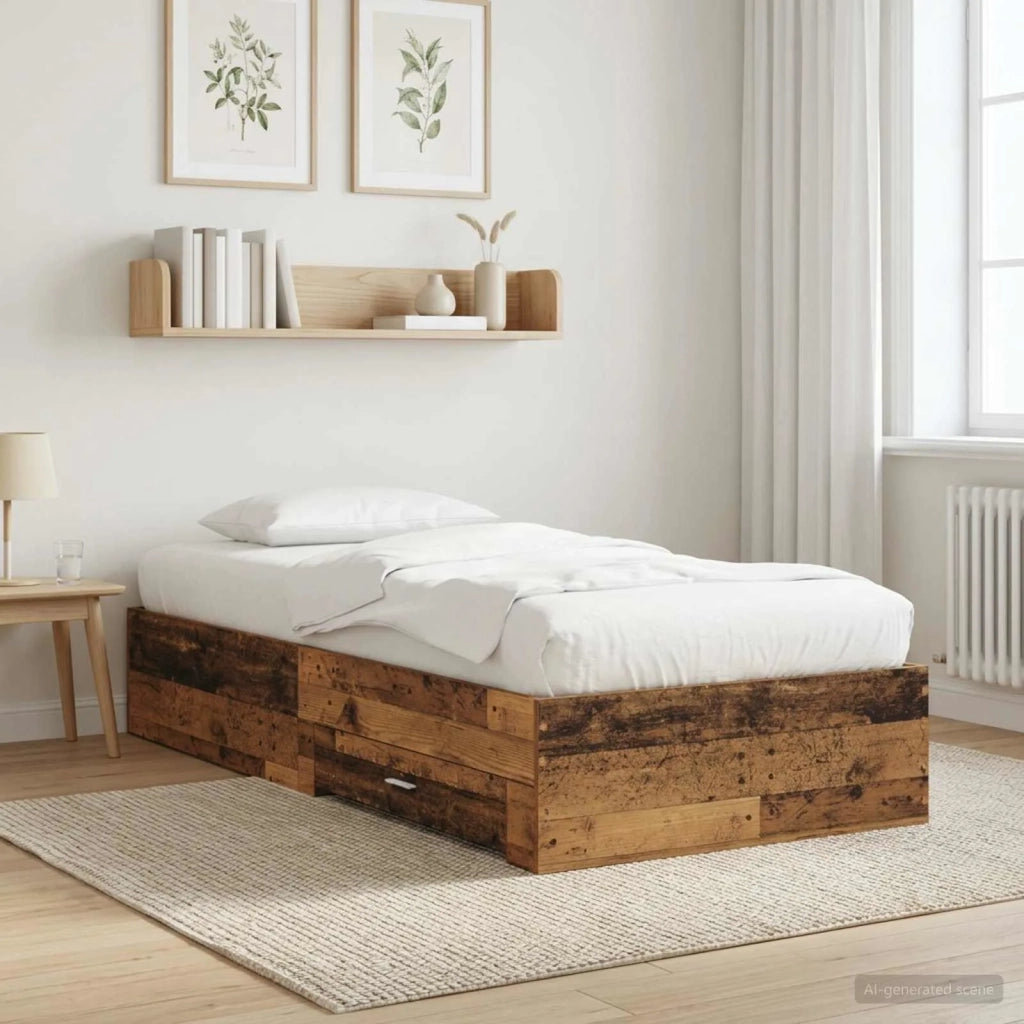 Struttura del letto Legno antico Legno ingegnerizzato 3429528