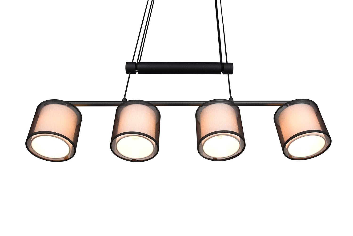 Lampada a Sospensione da Interno Attacco E14 in Metallo Nero Opaco