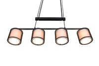 Lampada a Sospensione da Interno Attacco E14 in Metallo Nero Opaco