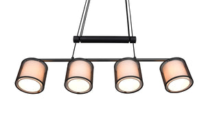 Lampada a Sospensione da Interno Attacco E14 in Metallo Nero Opaco