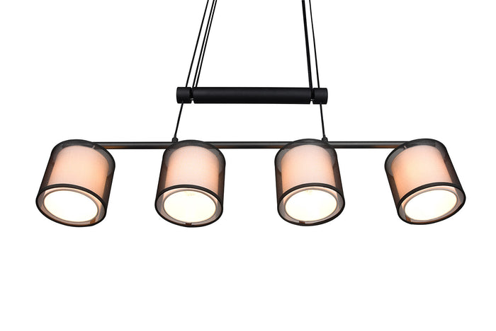 Lampada a Sospensione da Interno Attacco E14 in Metallo Nero Opaco