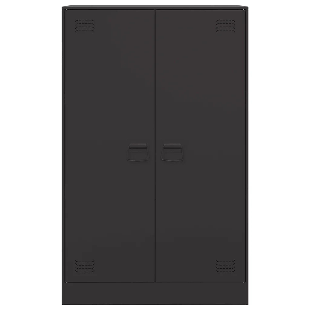 Credenza Nera 67x39x107 cm in Acciaio