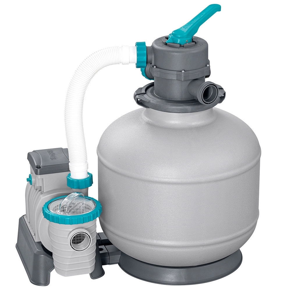 Trade Shop - Pompa Sistema Di Filtraggio A Sabbia Con Timer Manometro 8.327l/h Piscine Fuori Terra 58499 -