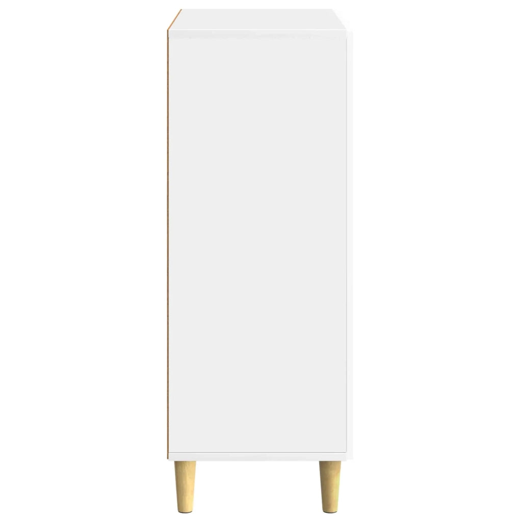 Credenza Bianco Lucido 66 x 34,5 x 90 cm Legno ingegnerizzato