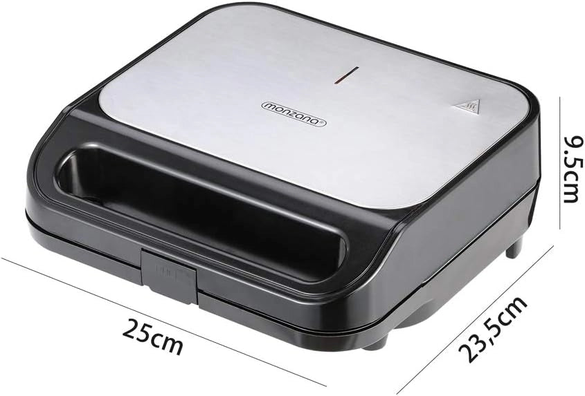 ® Griglia Tostapane 1000W 3 in 1 XXL Rivestimento Antiaderente Sandwich Maker Piastra Elettrica per Cialde Panini Carne