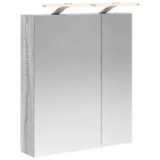 Mobiletto per specchio da Bagno | Armadio da bagno Grigio Sonoma 60 x 14,5 x 70 cm
