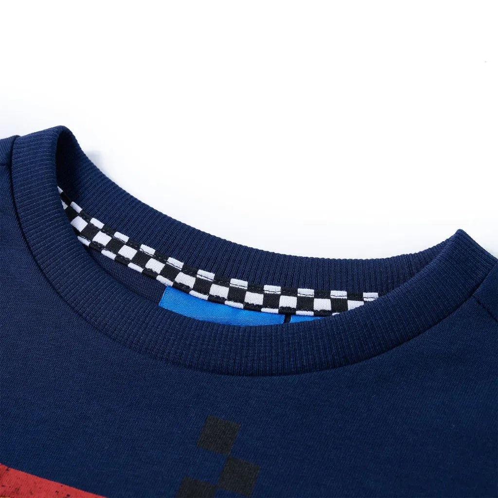 Maglietta Bambini Maniche Lunghe Blu Marino 104 13080