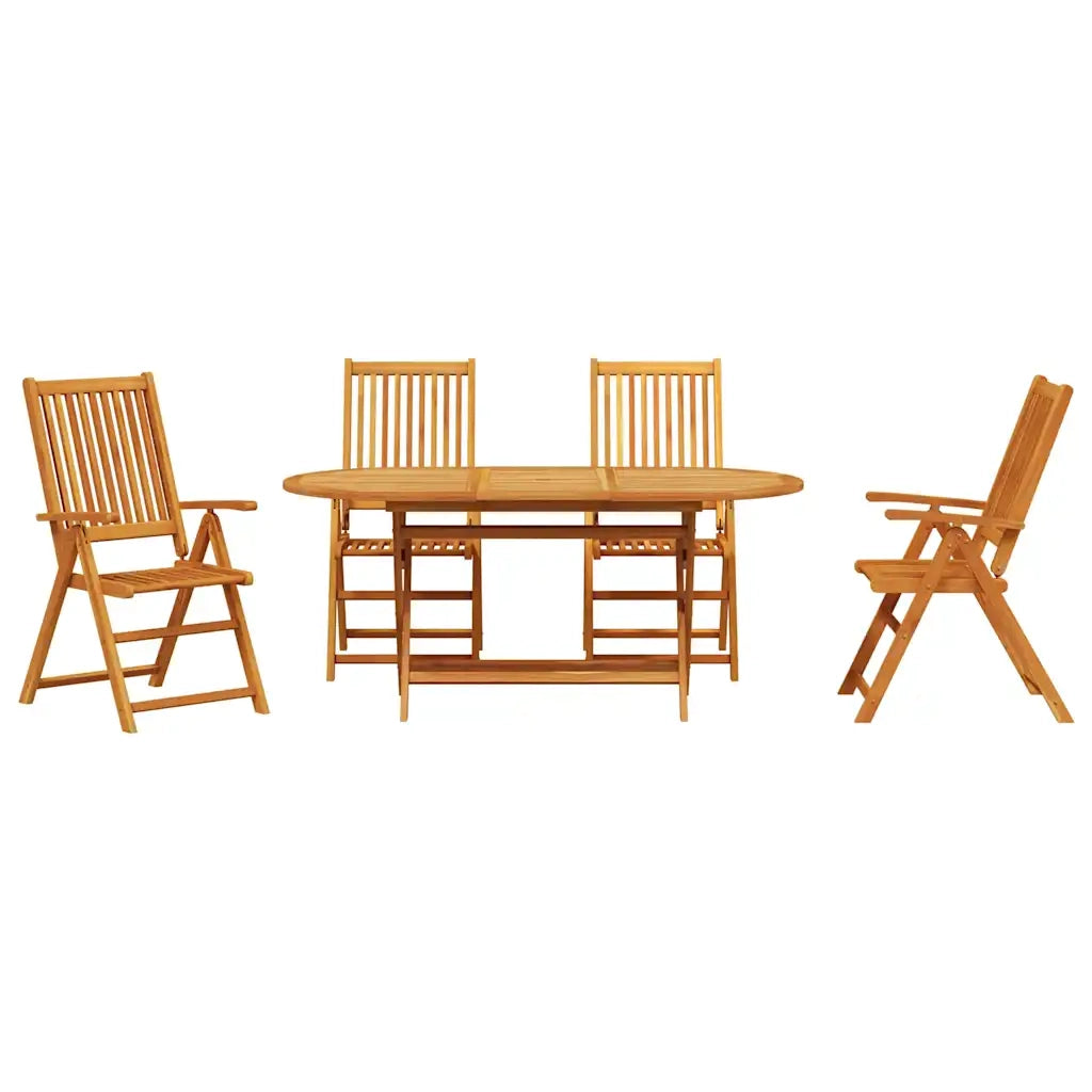 Set da Pranzo per Giardino 5 pcs Marrone 3375726