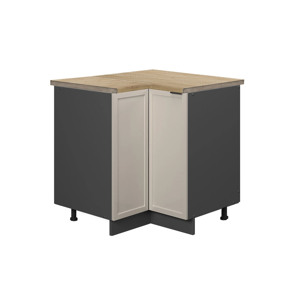 Mobile ad angolo cucina Fame-Line GrigioBeige/Antracite 80.5 cm, PL Rovere Vicco