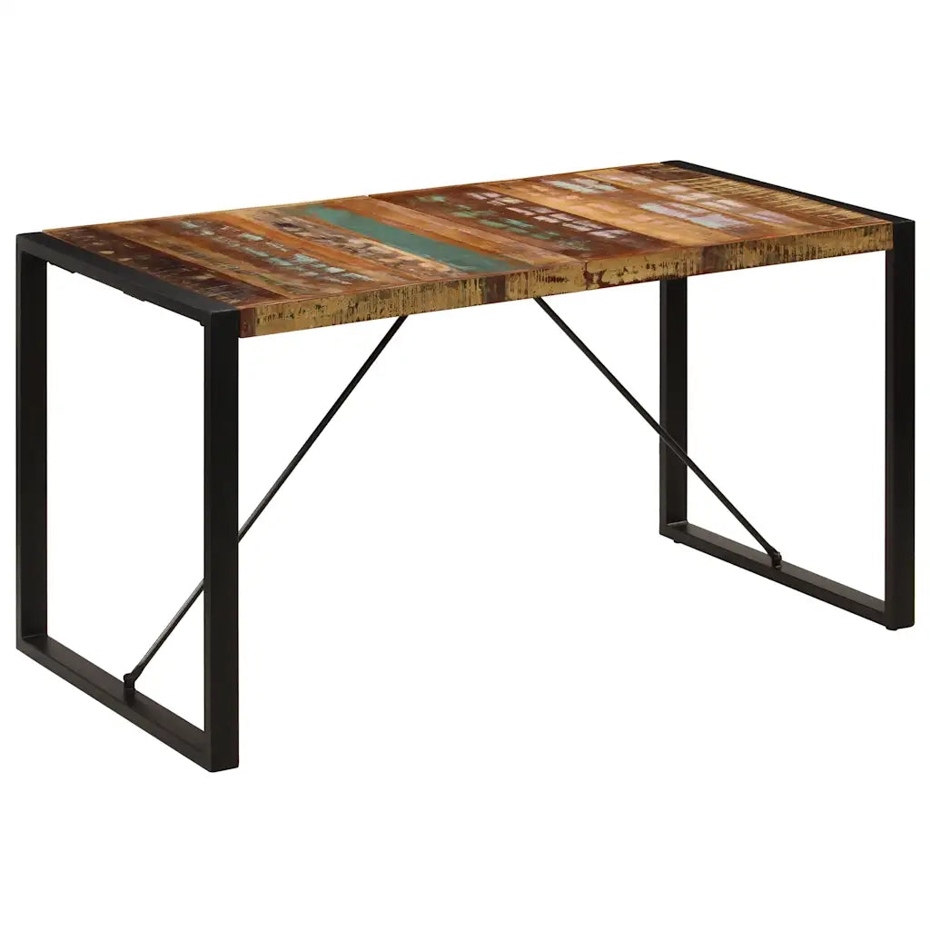 Tavolo da Pranzo 140x70x75 cm in Legno Massello di Recupero 247421