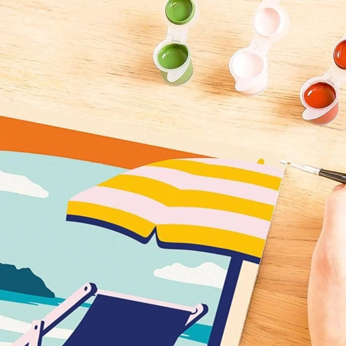 CreArt 24x30 cm Relax in spiaggia, Adulto, Dipingi con i numeri, 23897, Ravensburger