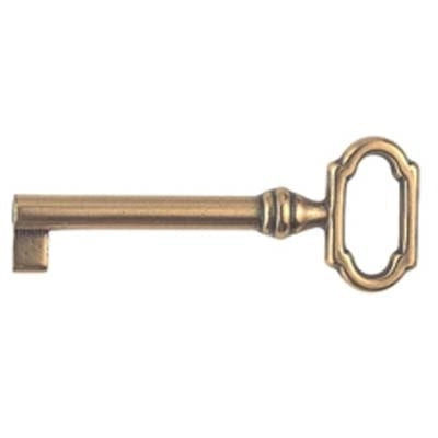 CHIAVE MOBILI ANTICO MG8469 METALSTYLE - ZAMA OTTONE LUCIDO MM 27X61- 5 pezzi