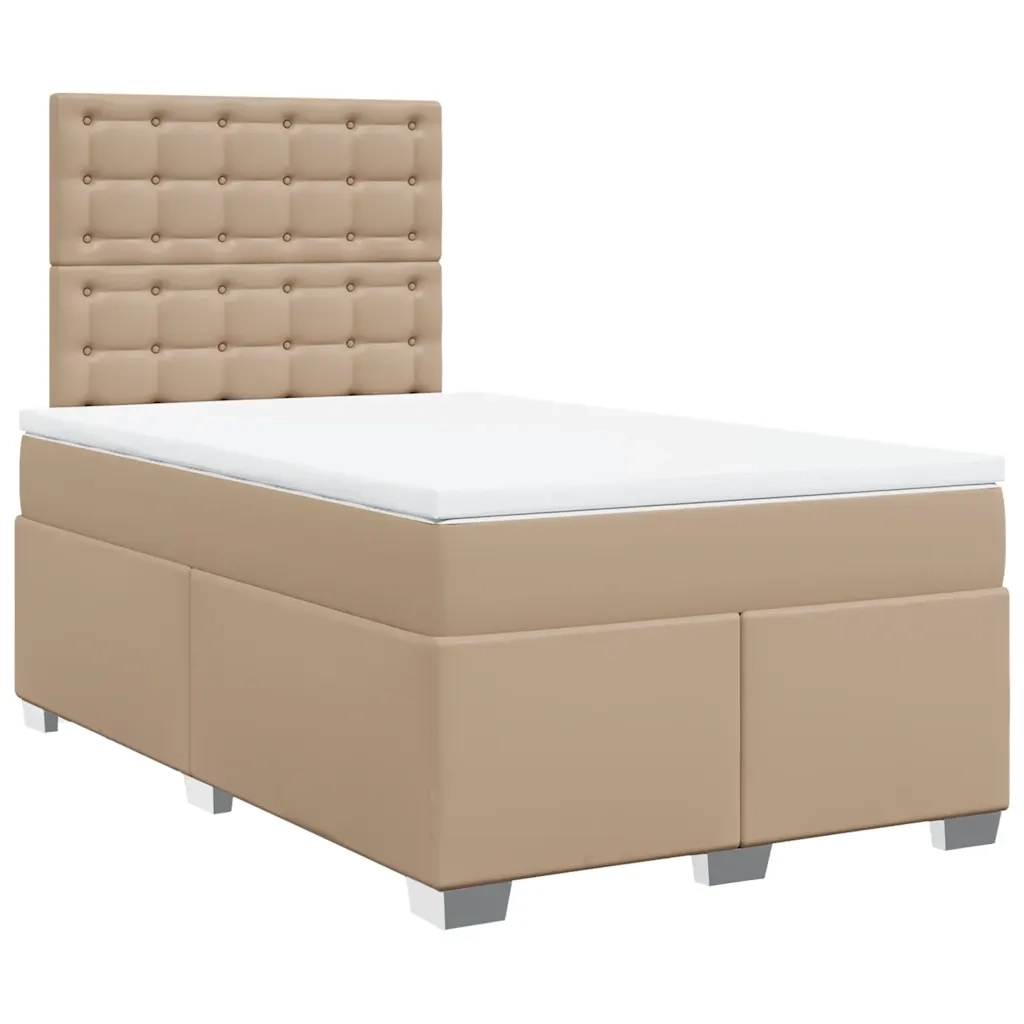 Giroletto a Molle con Materasso Cappuccino 120x190cm Similpelle