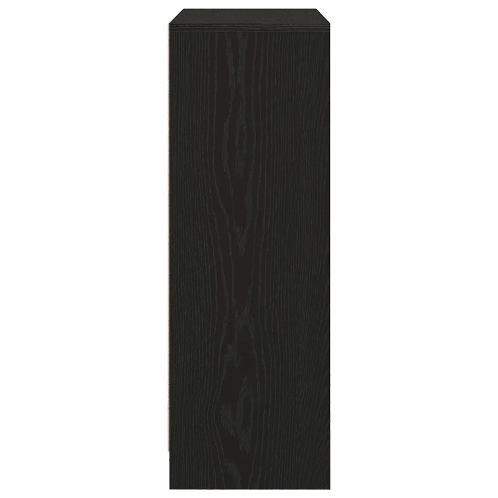vidaXL Credenza con Cassetti e Ante Rovere Nero 73x31x90 cm